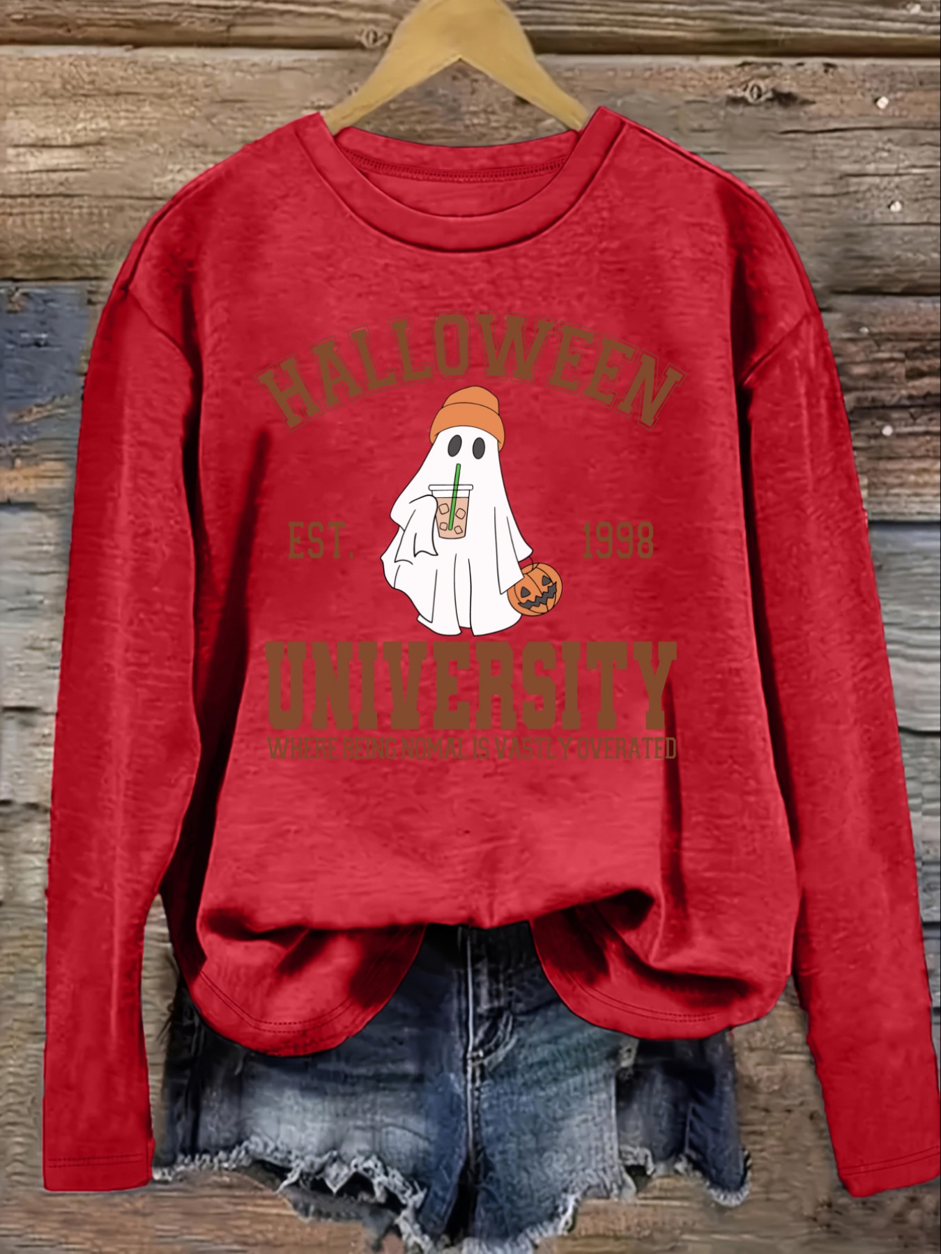 Women's Casual Long Sleeve Cre - Costumes ulasan dan harga