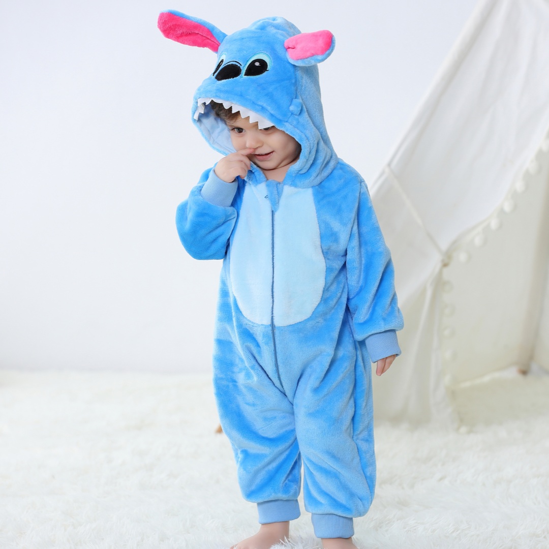 Baby Kigurumi Stitch Cartoon R - Spiderman Jumpsuit Kids ulasan dan harga