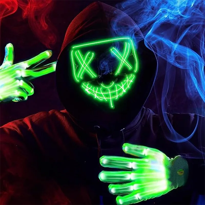 Led Mask Halloween Carnival Ch - Led Purge Mask Halloween ulasan dan harga