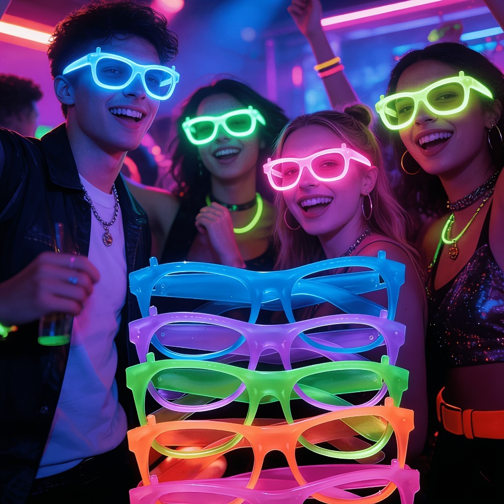 5/12pcs UV Glow in The Dark Gl - Glow In The Dark Party Glasses ulasan dan harga