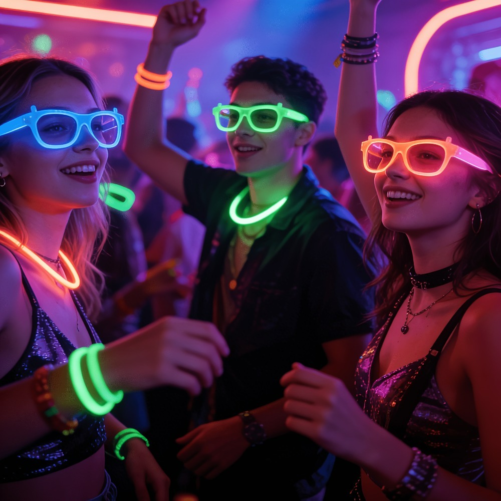 5/12pcs UV Glow in The Dark Gl - Glow In The Dark Party Glasses ulasan dan harga