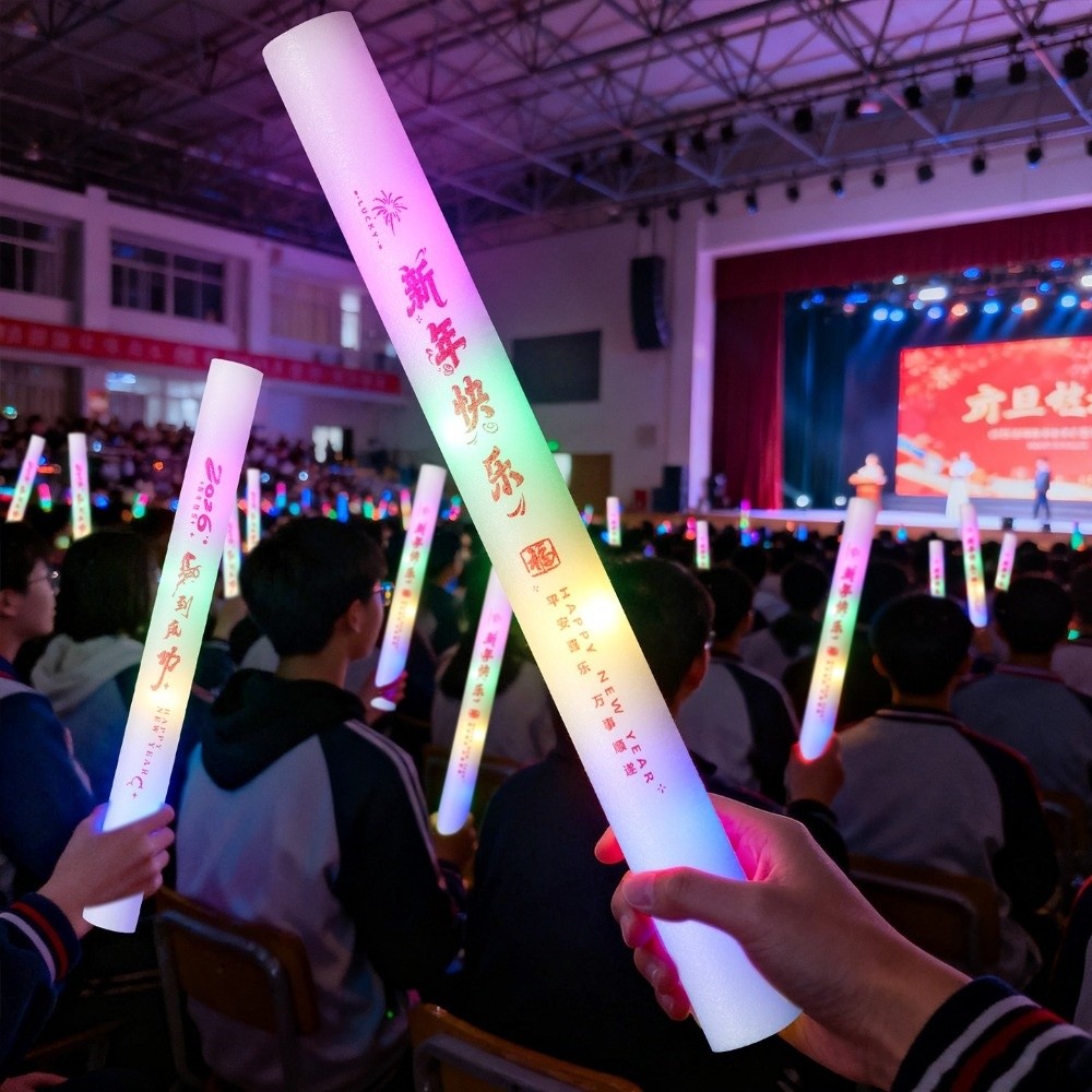 Atmosphere Props Colorful Spon - Flashing Led Foam Sticks Party ulasan dan harga
