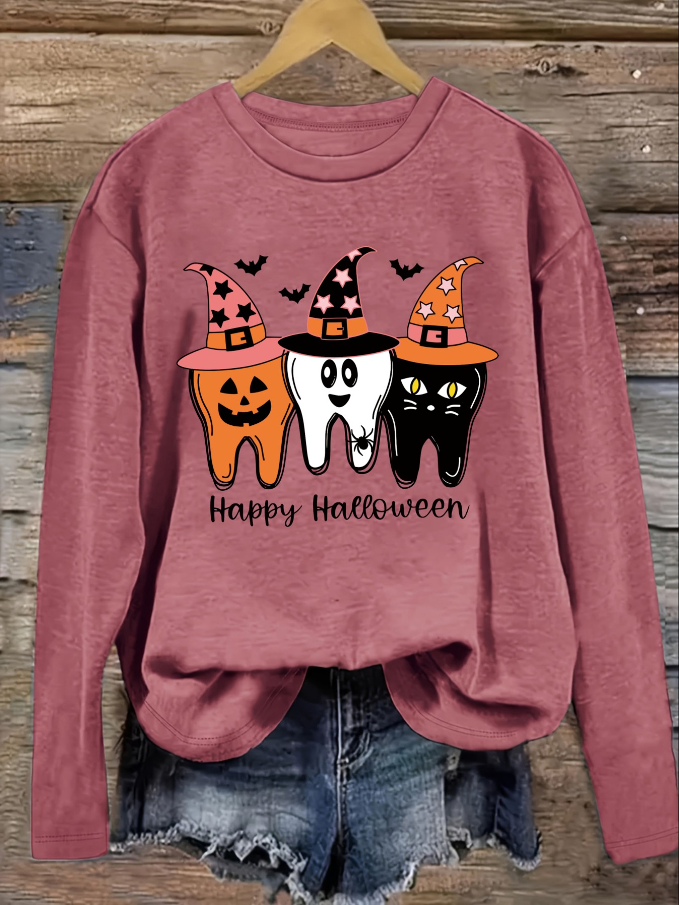Women's Casual Long Sleeve Cre - Costumes ulasan dan harga