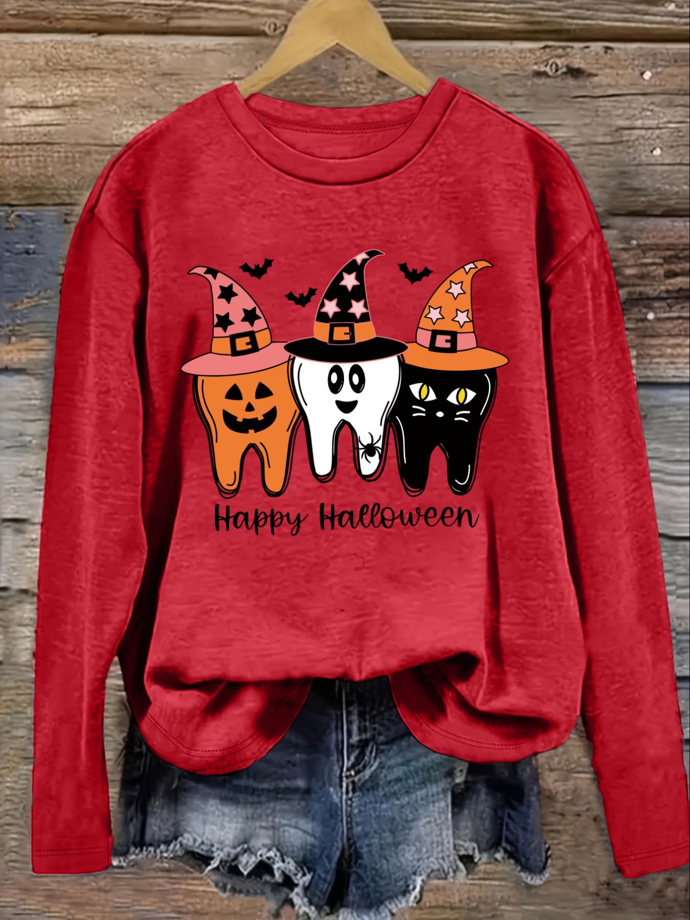 Women's Casual Long Sleeve Cre - Costumes ulasan dan harga