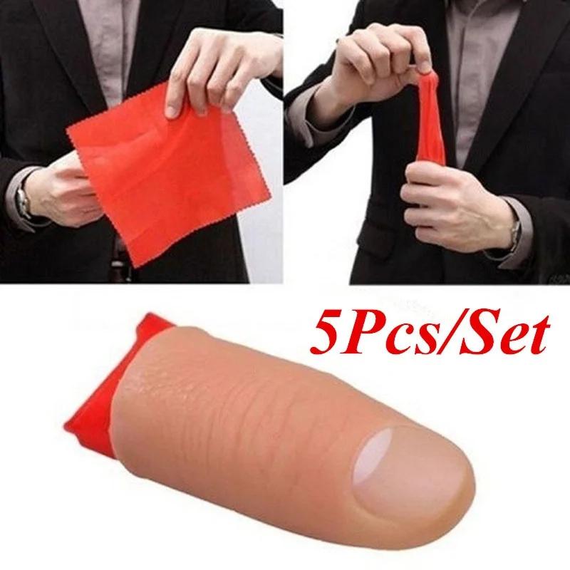 5Pcs/Set Fakes Soft Thumb Tip  - Thumb Tip Magic Trick Set ulasan dan harga