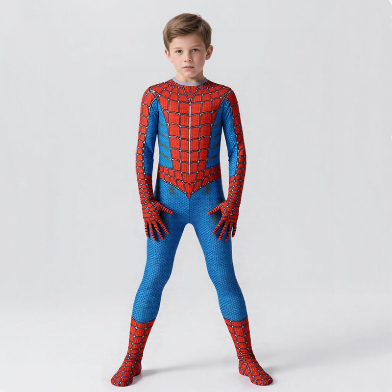 Unisex Kids Superhero Costume  - Spiderman Jumpsuit Kids ulasan dan harga