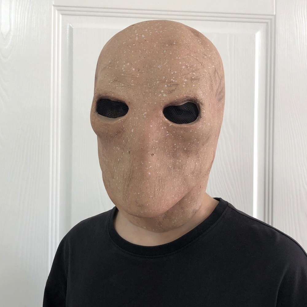 Faceless Man Halloween Slender - Latex Alien Mask Realistic ulasan dan harga
