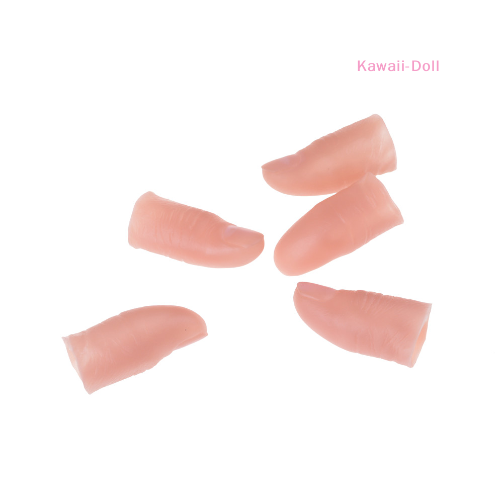 [DO]5Pcs/Set Fake Soft Thumb T - Thumb Tip Magic Trick Set ulasan dan harga