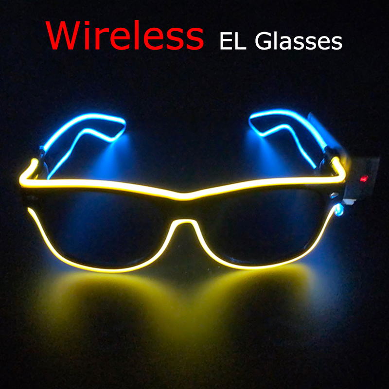 Wireless Cool LED Sunglasses f - Glow In The Dark Party Glasses ulasan dan harga