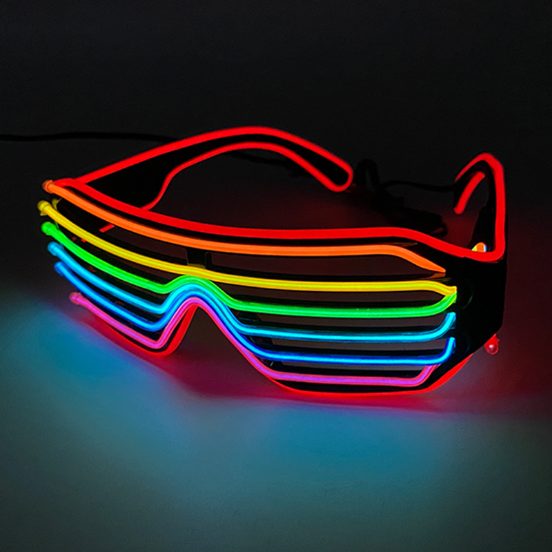 Fluorescent Colorful Glowing G - Glow In The Dark Party Glasses ulasan dan harga