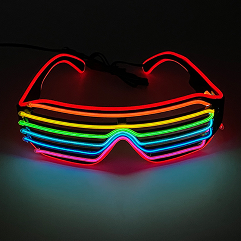 Fluorescent Colorful Glowing G - Glow In The Dark Party Glasses ulasan dan harga
